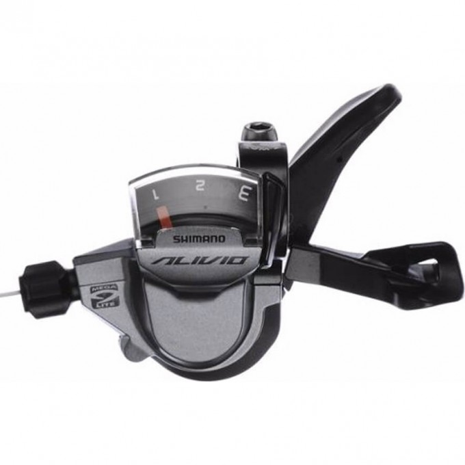 Шифтер SHIMANO ALIVIO, M4000, левый, 3 скорости, трос 1800мм ESLM4000LB Шифтер SHIMANO ALIVIO, M4000, левый, 3 скорости, трос 1800мм ESLM4000LB