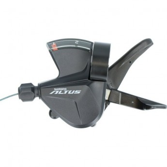 Шифтер SHIMANO ALTUS, M2010, левый, 2 скорости, трос 1800мм Шифтер SHIMANO ALTUS, M2010, левый, 2 скорости, трос 1800мм