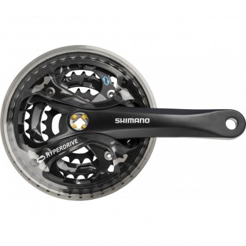 Система SHIMANO ACERA, M361, 175 мм, квадрат, 42/32/22T, защита, черный