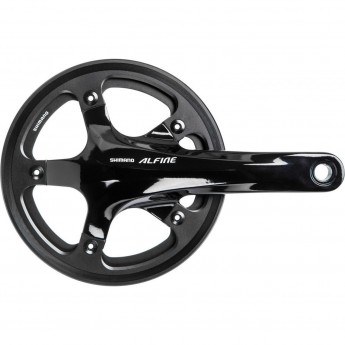 Система SHIMANO ALFINE, S501, 170 мм, интегрированный вал, 45T с кареткой, защита одинарная, черный