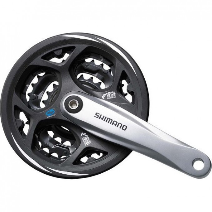 Система SHIMANO ALTUS, M311, 170мм, квадрат, 42/32/22T, с защитой, серебо EFCM311C222CS Система SHIMANO ALTUS, M311, 170мм, квадрат, 42/32/22T, с защитой, серебо EFCM311C222CS