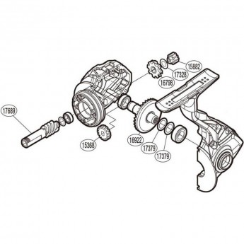 Запчасть для катушки SHIMANO GEAR SET набор шестеронок главной пары