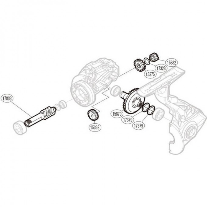 Запчасть для катушки SHIMANO GEAR SET набор шестеронок главной пары PK0395 Запчасть для катушки SHIMANO GEAR SET набор шестеронок главной пары PK0395