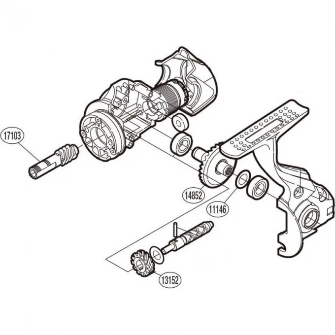 Запчасть для катушки SHIMANO IDLE GEAR шестерня привода бесконечника RD13152 Запчасть для катушки SHIMANO IDLE GEAR шестерня привода бесконечника RD13152