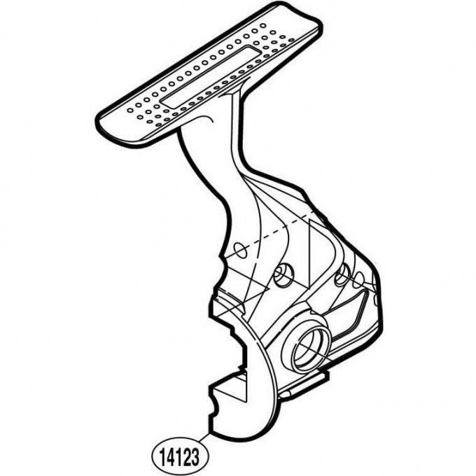 Запчасть для катушки SHIMANO КРЫШКА КОРПУСА С ЛАПКОЙ RD14123 Запчасть для катушки SHIMANO КРЫШКА КОРПУСА С ЛАПКОЙ RD14123