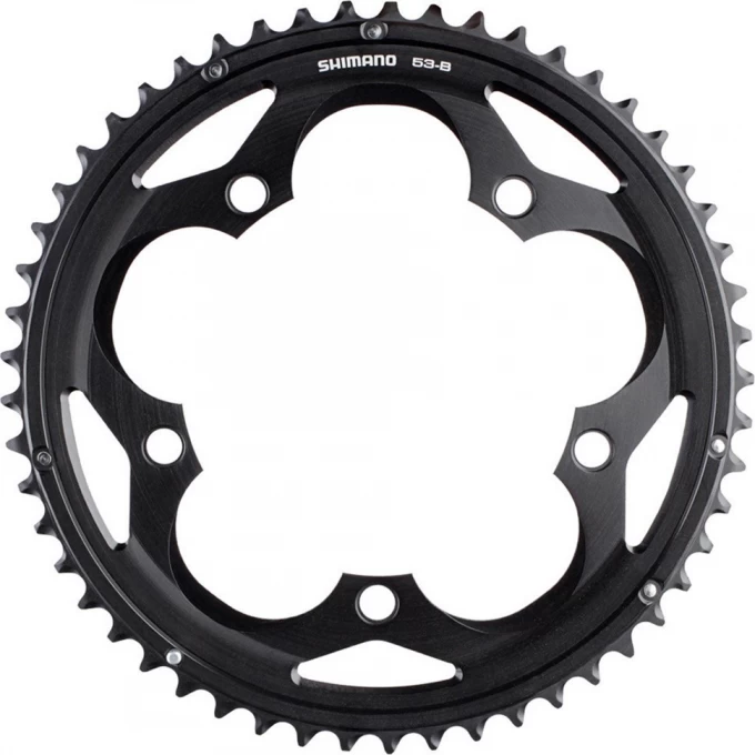 Звезда передняя SHIMANO 105, для FC-5700L, 53T-B черная Y1M398160