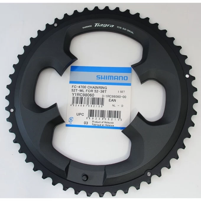 Звезда передняя SHIMANO, для FC-4700, 52T-ML, 52-36T, Y1RC98060 Звезда передняя SHIMANO, для FC-4700, 52T-ML, 52-36T, Y1RC98060